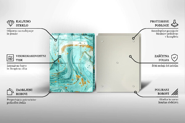 Herdabdeckung Blaue Abstraktion