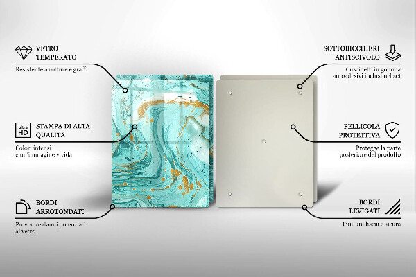 Herdabdeckung Blaue Abstraktion