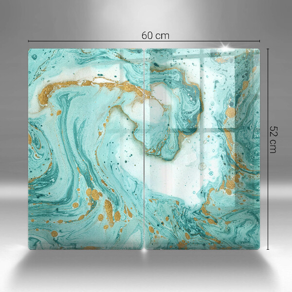 Herdabdeckung Blaue Abstraktion