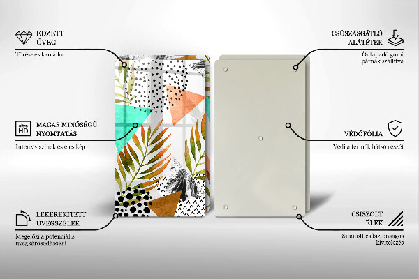 Herdabdeckung Boho-Blättermuster