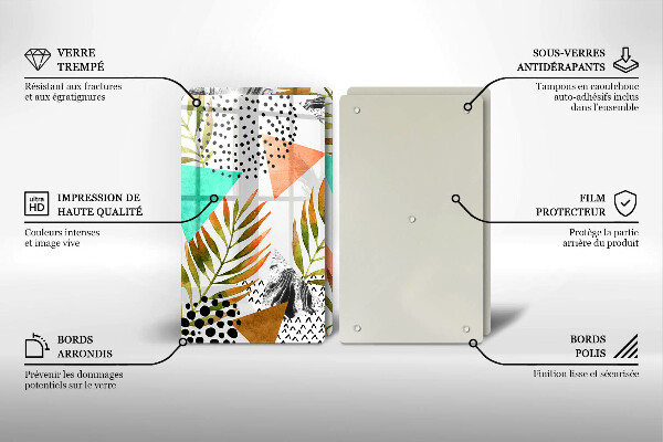 Herdabdeckung Boho-Blättermuster