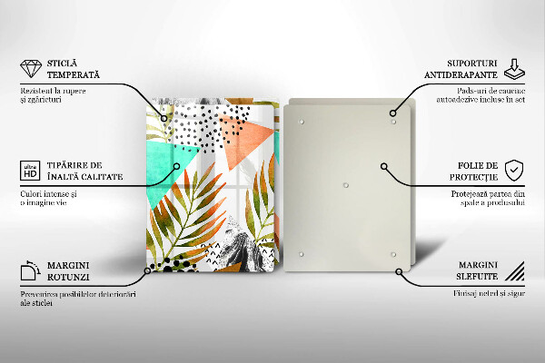 Herdabdeckung Boho-Blättermuster