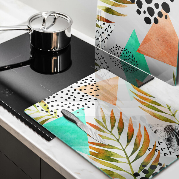 Herdabdeckung Boho-Blättermuster