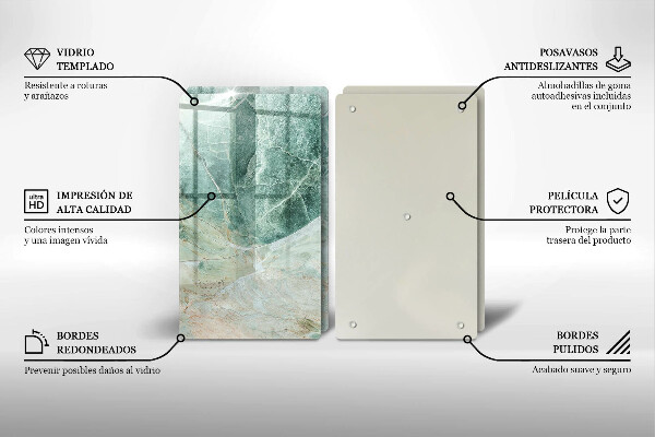 Herdabdeckung Steinstruktur