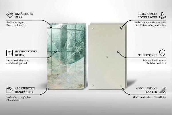 Herdabdeckung Steinstruktur