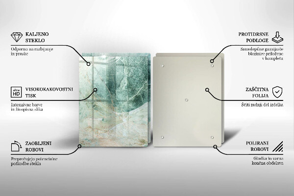 Herdabdeckung Steinstruktur