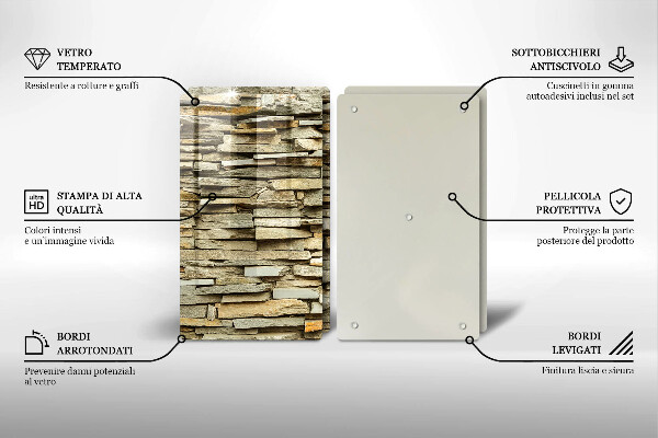 Herdabdeckung Dekorative Steine