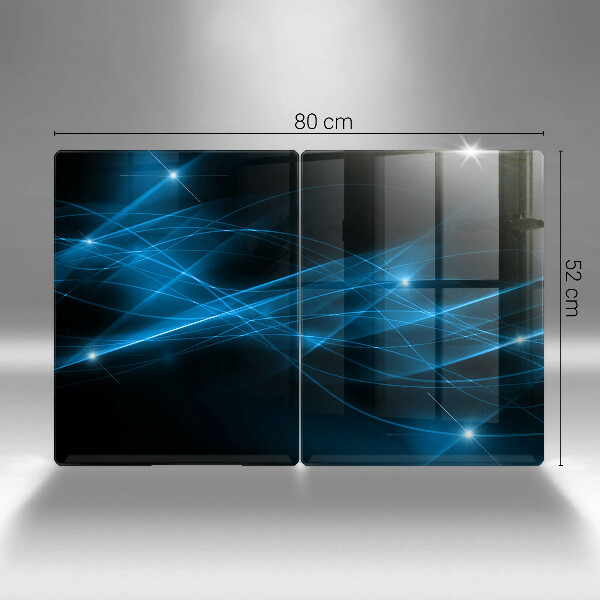 Herdabdeckung Abstrakter blauer Rauch