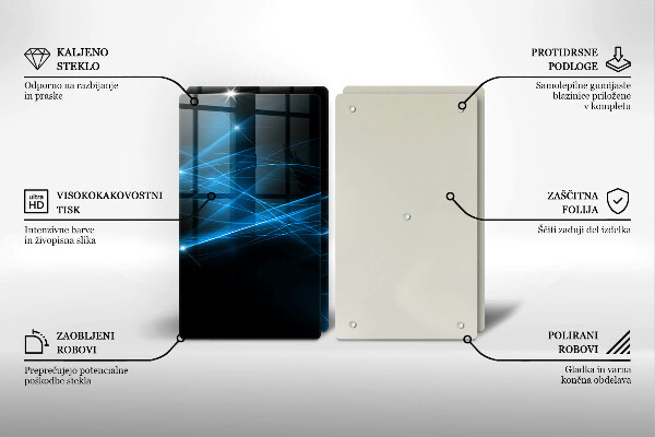 Herdabdeckung Abstrakter blauer Rauch