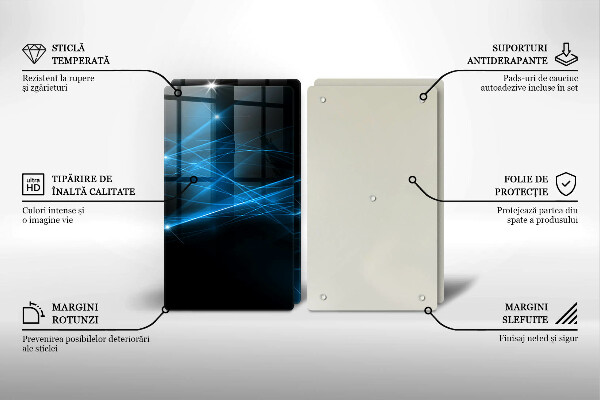 Herdabdeckung Abstrakter blauer Rauch