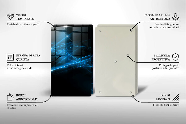 Herdabdeckung Abstrakter blauer Rauch