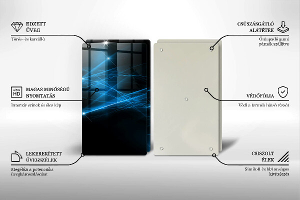 Herdabdeckung Abstrakter blauer Rauch