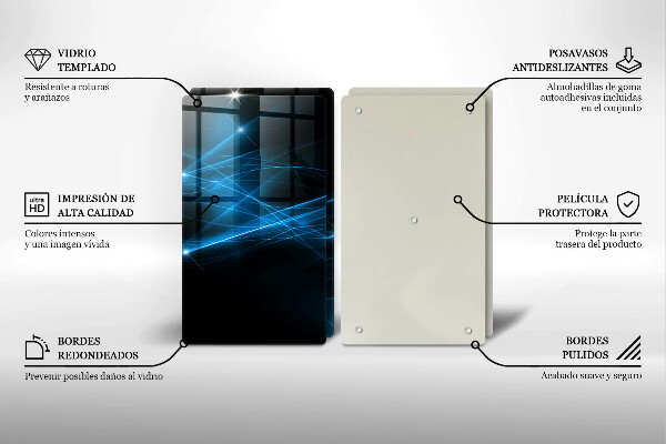 Herdabdeckung Abstrakter blauer Rauch