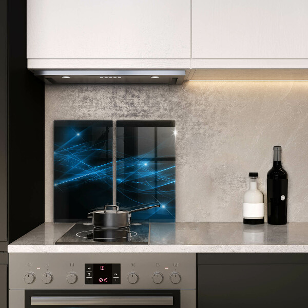 Herdabdeckung Abstrakter blauer Rauch