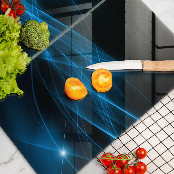 Herdabdeckung Abstrakter blauer Rauch