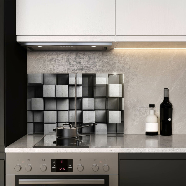 Herdabdeckung Abstrakte 3D-Quadrate