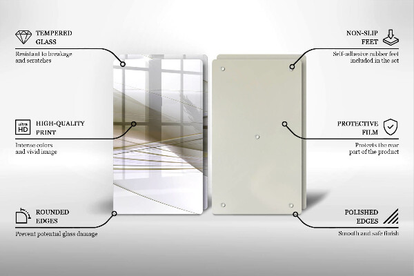Herdabdeckung Abstraktes Liniendesign