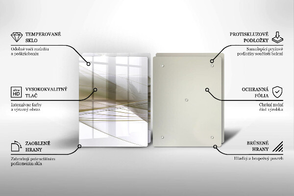 Herdabdeckung Abstraktes Liniendesign
