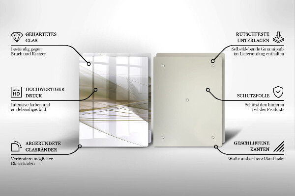 Herdabdeckung Abstraktes Liniendesign