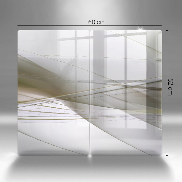 Herdabdeckung Abstraktes Liniendesign