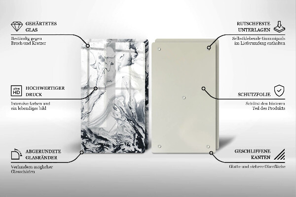 Herdabdeckung Tintenabstraktion