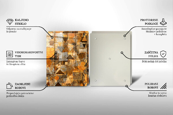 Herdabdeckung Nahtloses Muster aus geometrischen Figuren