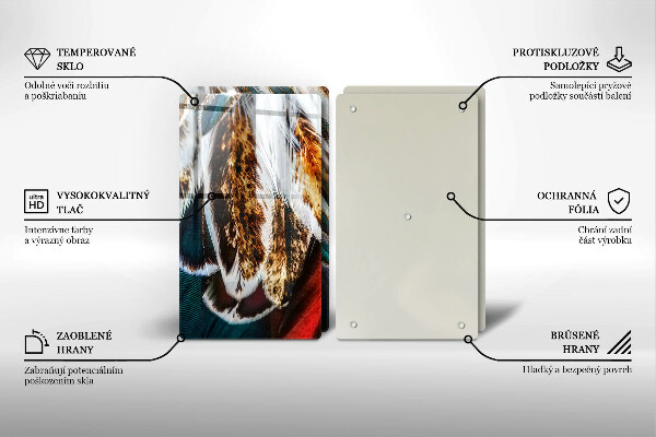 Herdabdeckung Boho-Vogelfedern