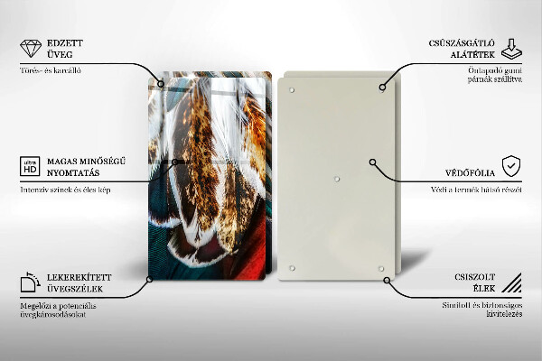 Herdabdeckung Boho-Vogelfedern