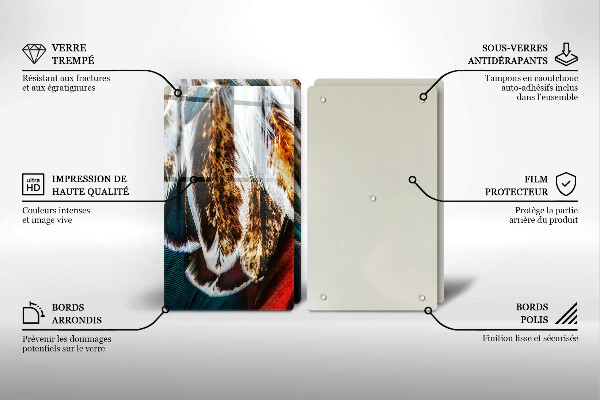 Herdabdeckung Boho-Vogelfedern