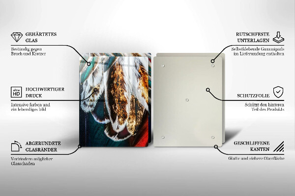 Herdabdeckung Boho-Vogelfedern