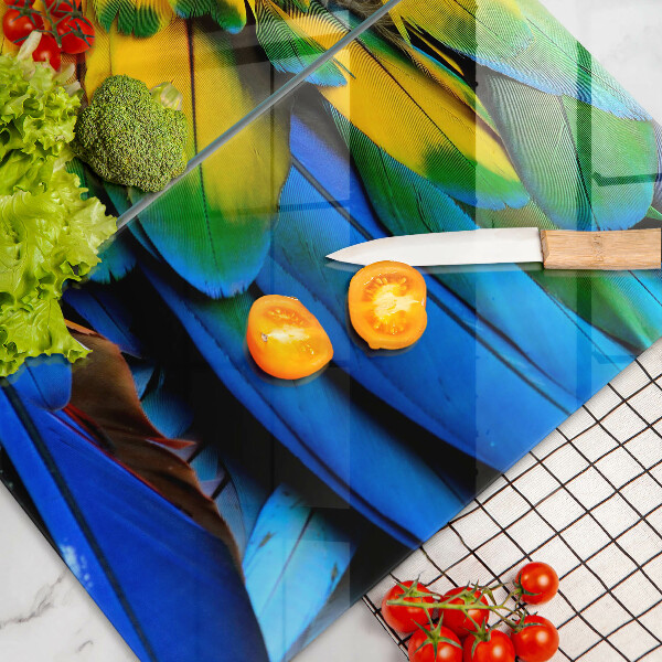 Herdabdeckung Bunte Papageienfedern