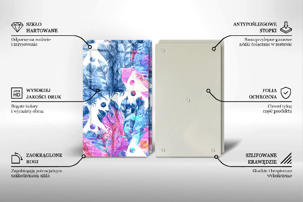 Herdabdeckung Federn-Boho-Illustration