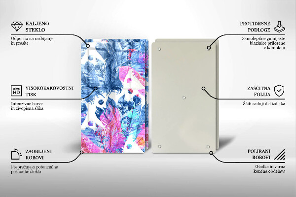 Herdabdeckung Federn-Boho-Illustration