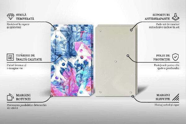 Herdabdeckung Federn-Boho-Illustration