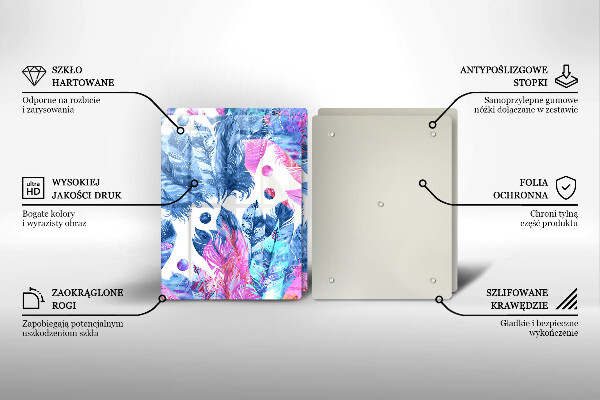 Herdabdeckung Federn-Boho-Illustration