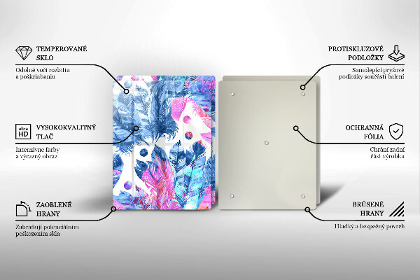 Herdabdeckung Federn-Boho-Illustration