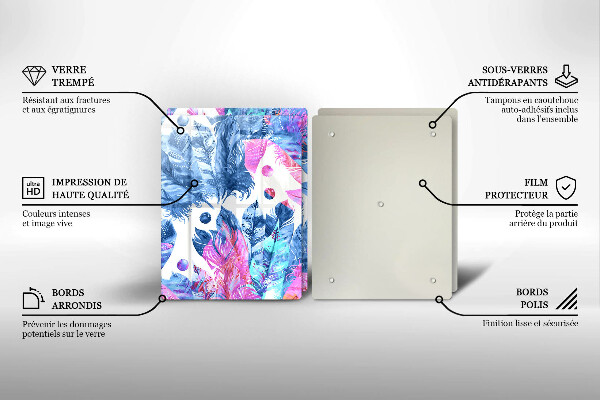 Herdabdeckung Federn-Boho-Illustration