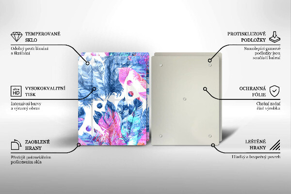 Herdabdeckung Federn-Boho-Illustration