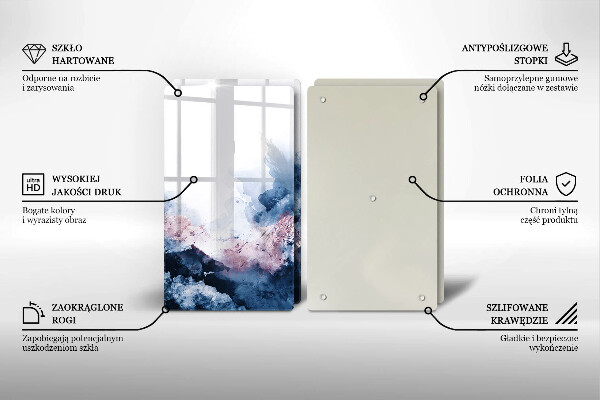 Herdabdeckung Abstrakt bemalte Berge