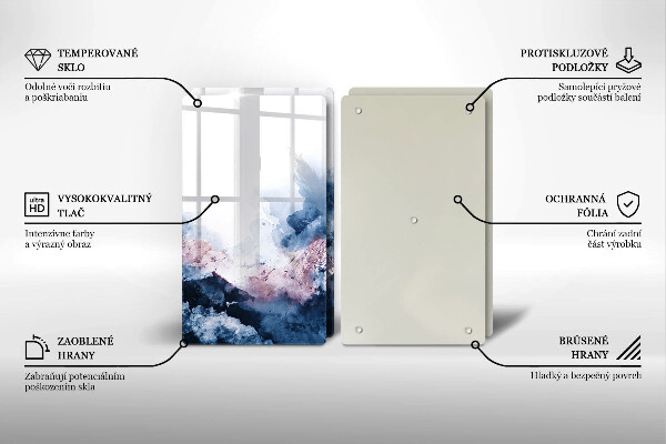 Herdabdeckung Abstrakt bemalte Berge
