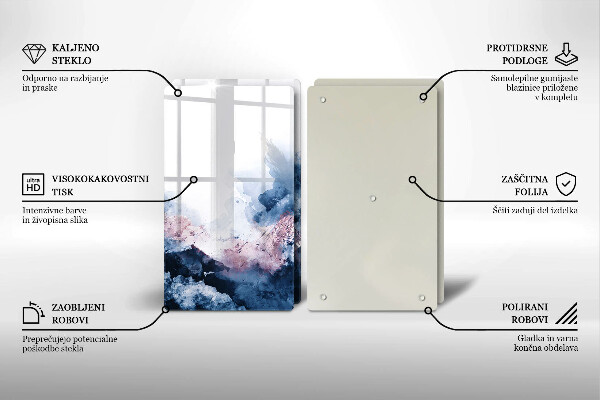 Herdabdeckung Abstrakt bemalte Berge