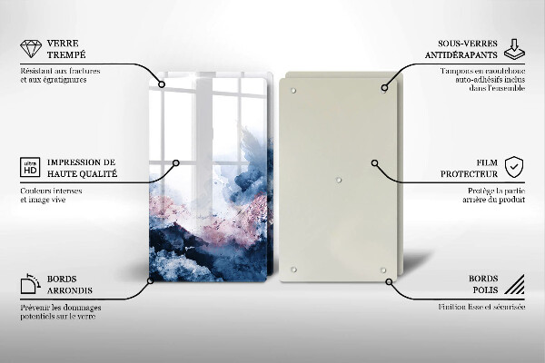 Herdabdeckung Abstrakt bemalte Berge