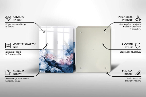Herdabdeckung Abstrakt bemalte Berge