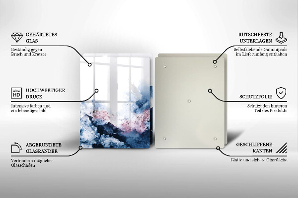 Herdabdeckung Abstrakt bemalte Berge