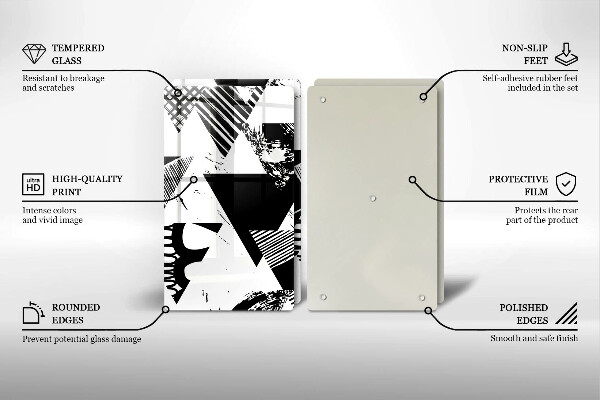 Herdabdeckung Geometrische Dreiecke