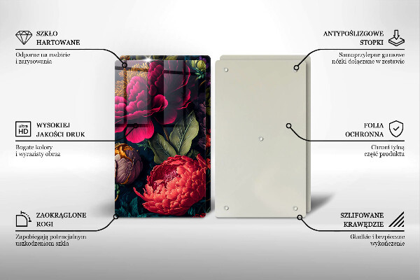 Herdabdeckung Schöne Blumen