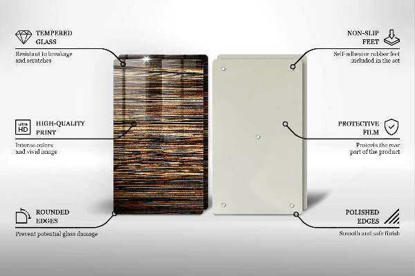 Herdabdeckung Holzstruktur