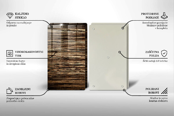 Herdabdeckung Holzstruktur