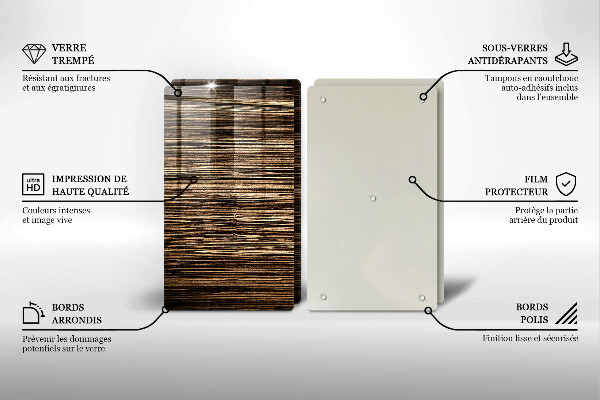 Herdabdeckung Holzstruktur