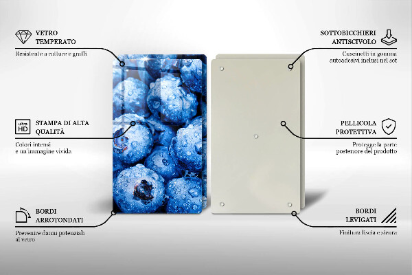 Herdabdeckung Saftige Blaubeeren